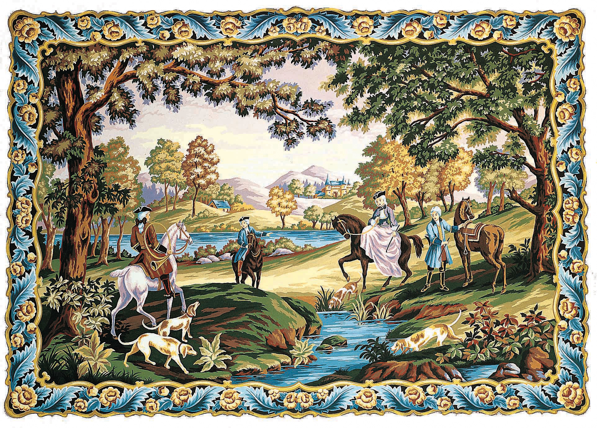 Needlepointus Margot Creations De Paris Needlepoint Chasse Louis Xv