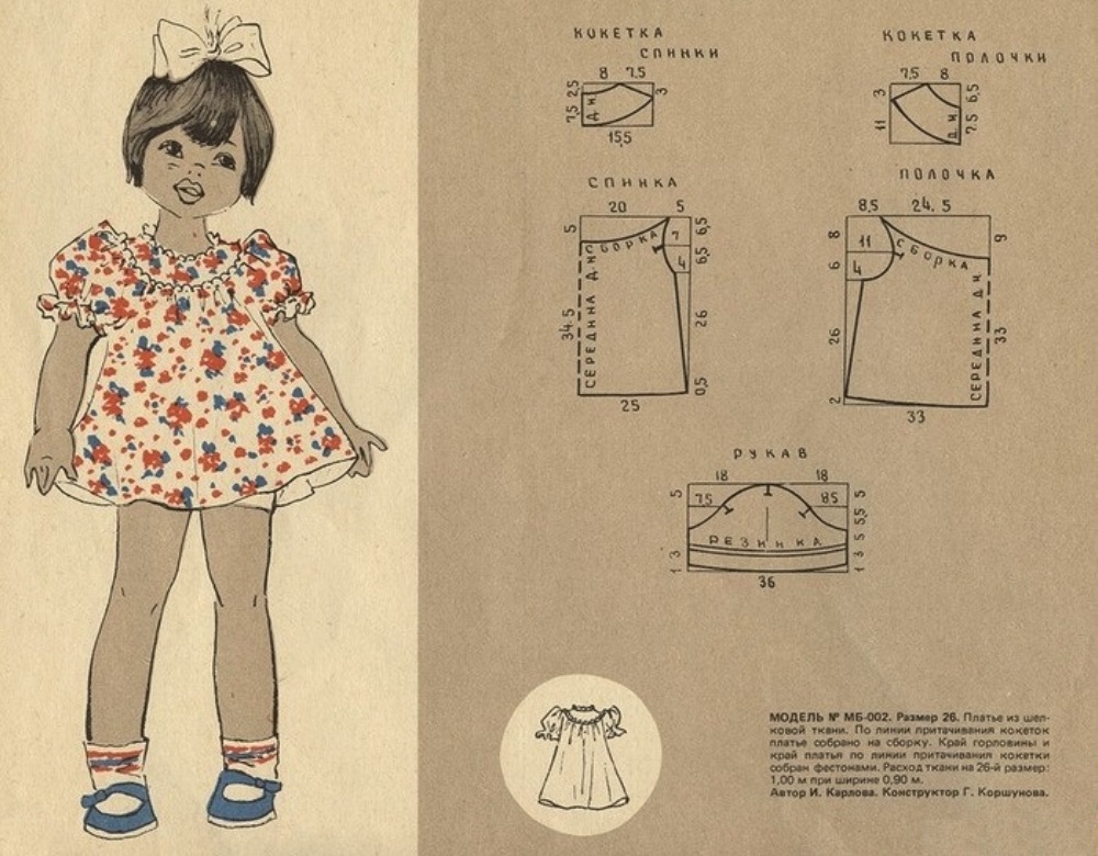Как сшить детское платье с выкройками