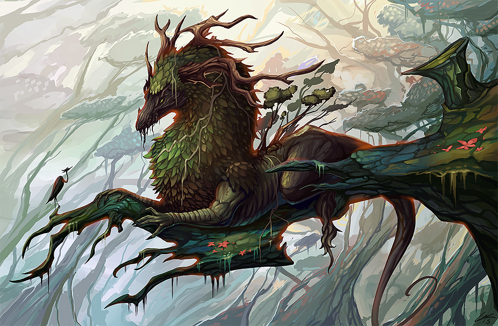 Год зеленого деревянного дракона. Лесной дракон. Древесный дракон. Дикий дракон фэнтези. Древесный дракон фэнтези.