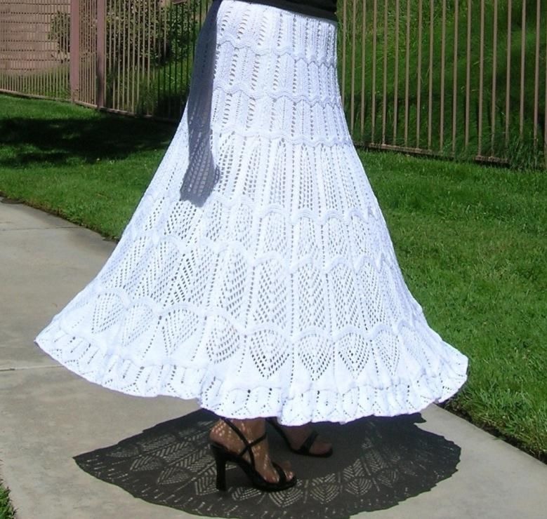 Летняя юбка спицами для женщины