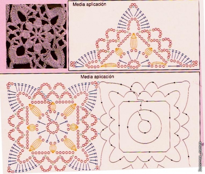 Квадраты крючком схемы и их половинки