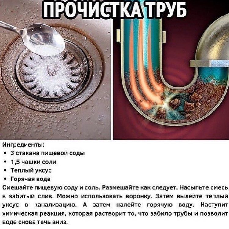 Чем почистить трубы на кухне