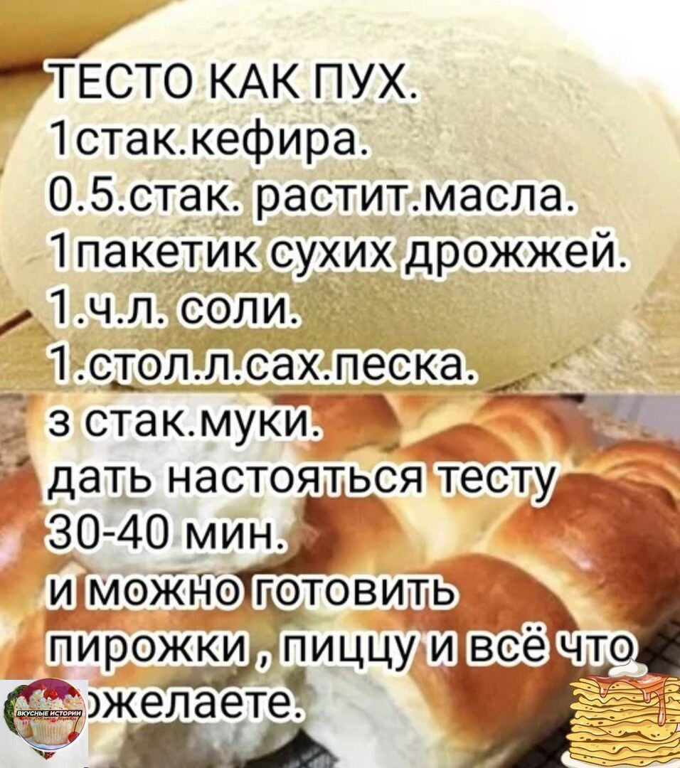 Рецепт теста для пирогов в духовке с прессованными дрожжами