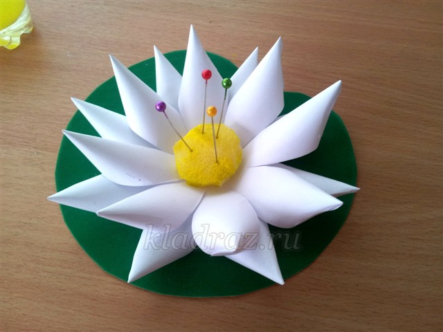 Оригами цветок кувшинки - мастер-класс