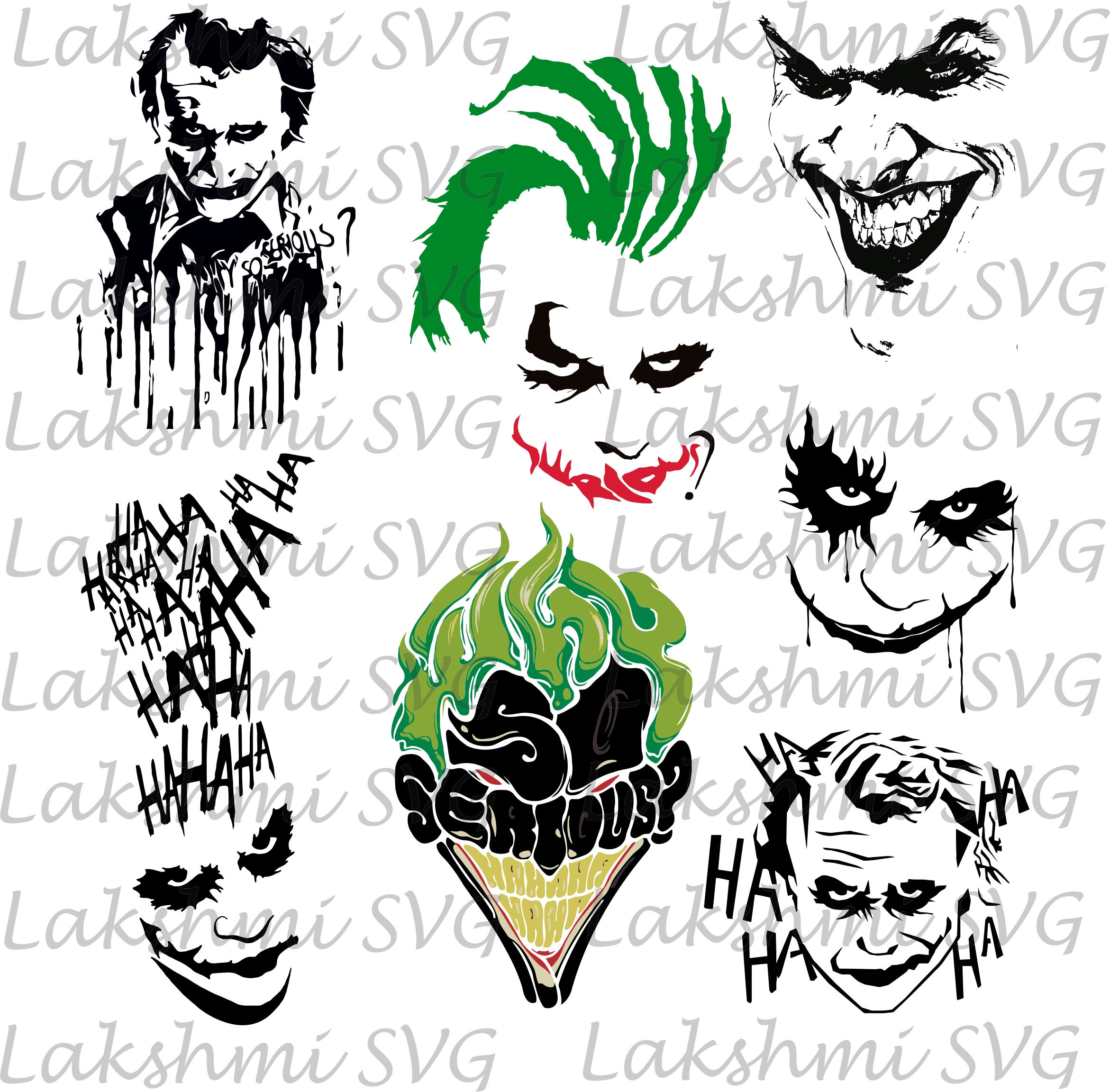 Joker svg joker heath ledger SVGso serius svgSilhouette STENCIL Постила.