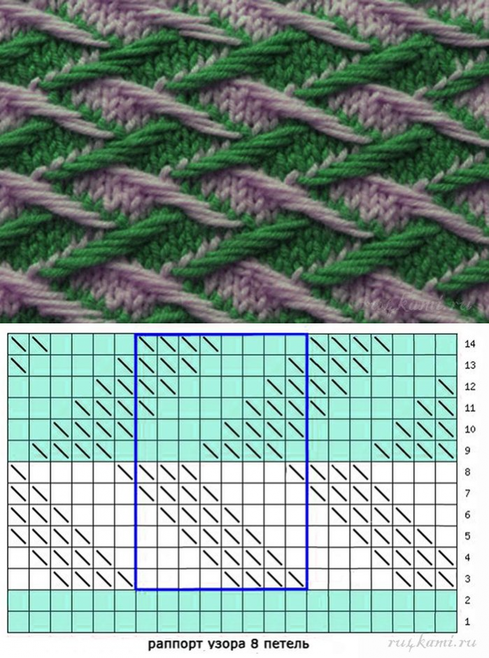 Тканый узор. Вязание спицами двухцветные узоры. Двухцветная вязка спицами узоры. Двухцветный тканый узор спицами. Объемный двухцветный узор спицами.