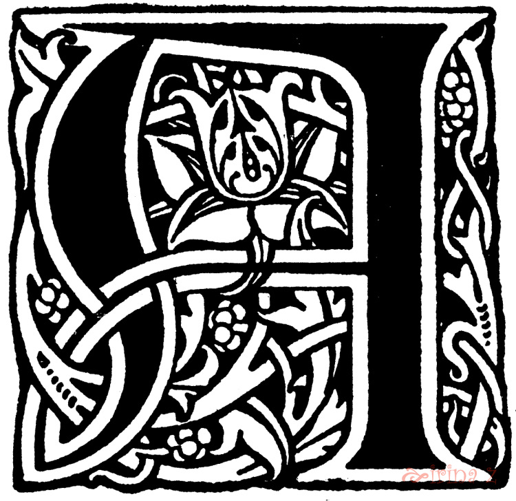 Буквица 2. Буковица Славянская д. Уильям Моррис буквица. Кельтская буквица. Буквица в стиле Модерн.