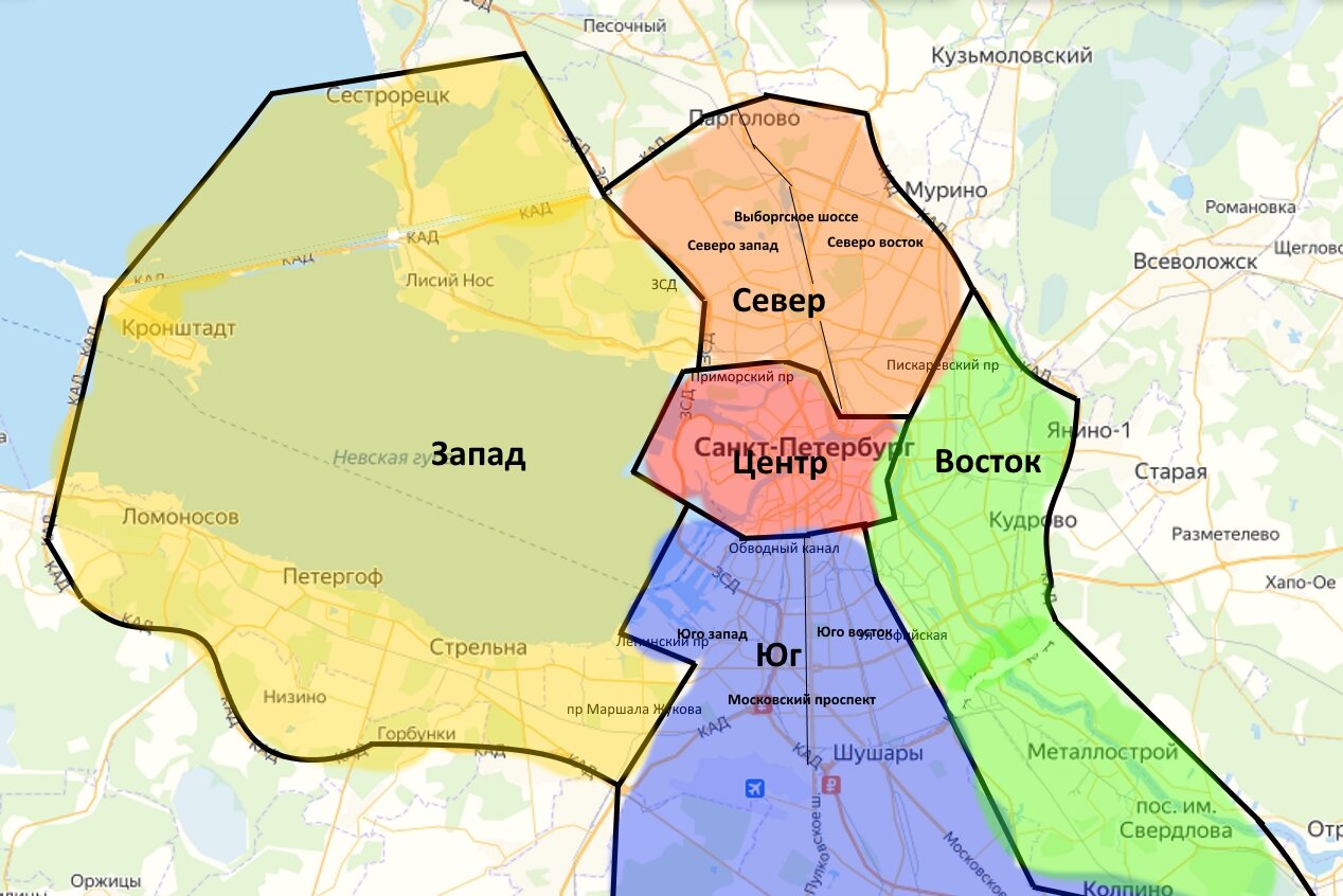 Зеленые районы спб. Районы СПБ. Районы Санкт-Петербурга на карте.