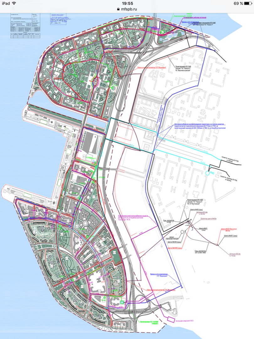 План застройки намыва васильевского острова