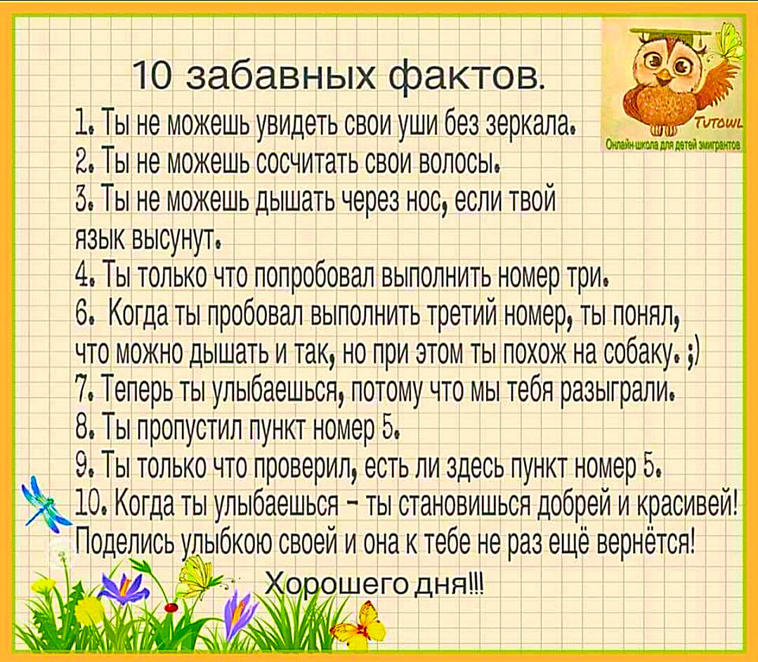 Картинка факты о тебе