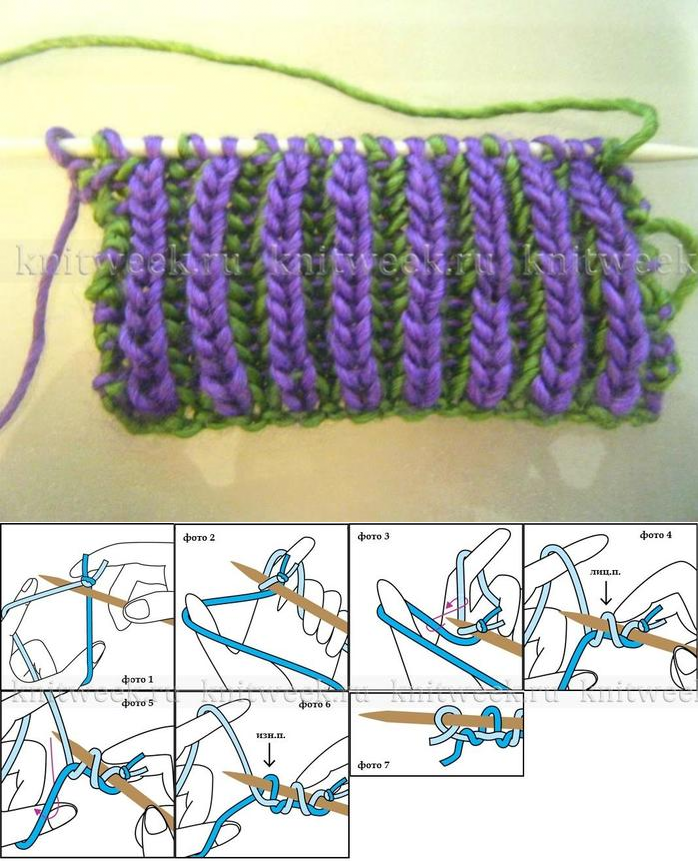 Как вязать английскую резинку на спицах. Резинка Бриошь 2х2. Двухцветная резинка спицами 2х2. Резинка 3 лицевых 1 изнаночная. Резинка Бриошь двухцветная.