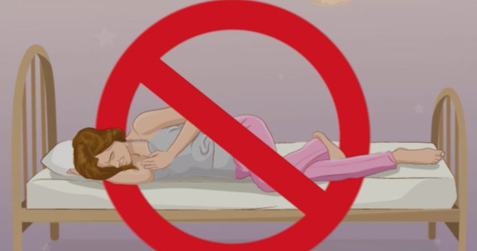 Нельзя поспать. На кровати лежать запрещено. Спящий на правом боку. Невозможно спать на правом боку. Нельзя спать.