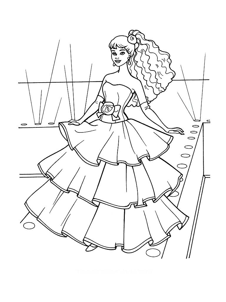 Desenho de Roupas da Barbie para colorir - Tudodesenhos