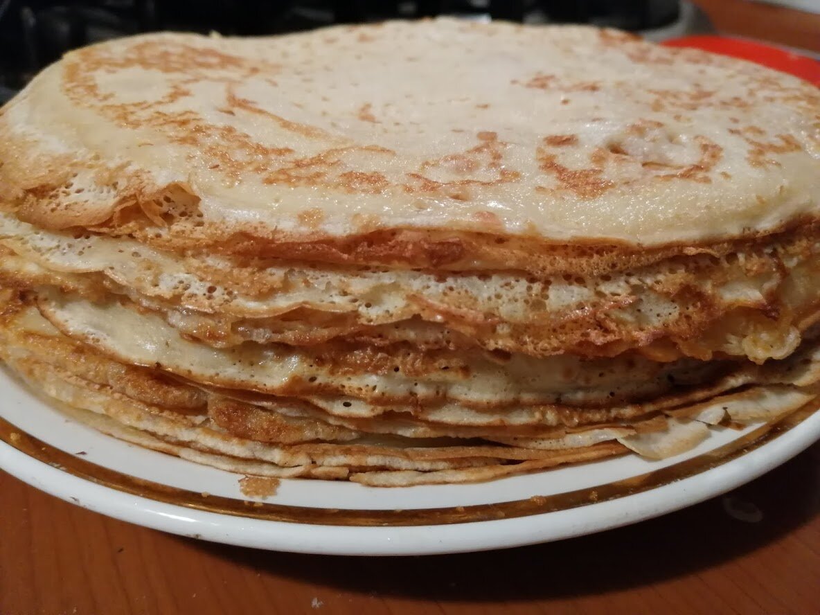 Блины с содой и дрожжами
