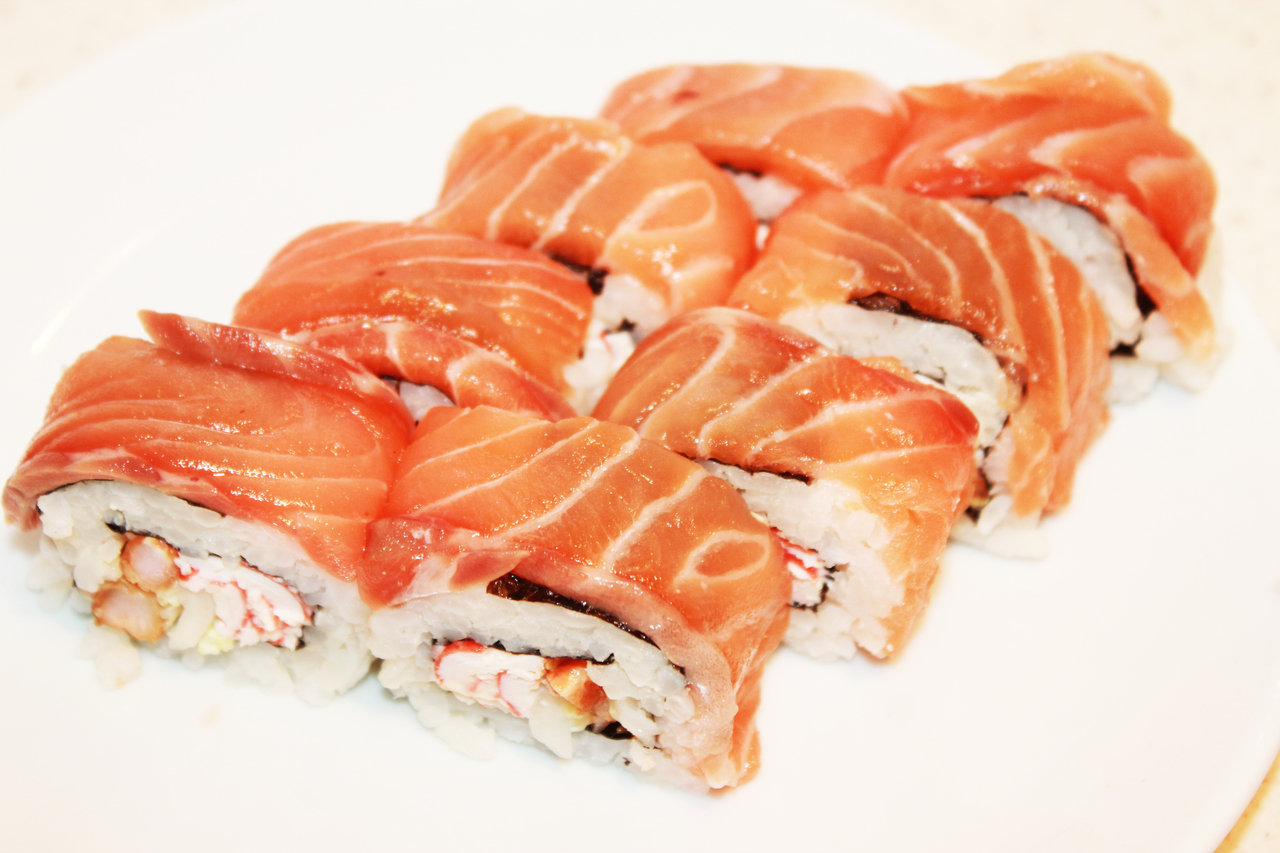 Рецепт суши запеченные с красной рыбой фото 24