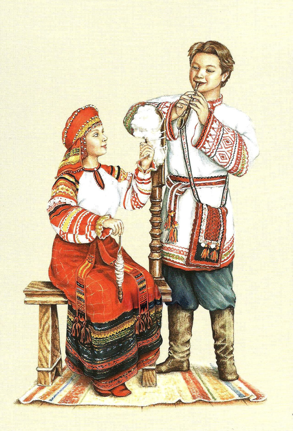 Старинная русская одежда мужская и женская
