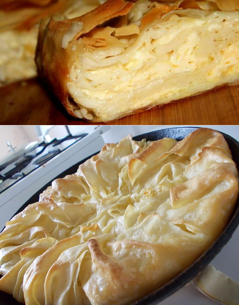 Фило тесто пирог с сыром и грушей