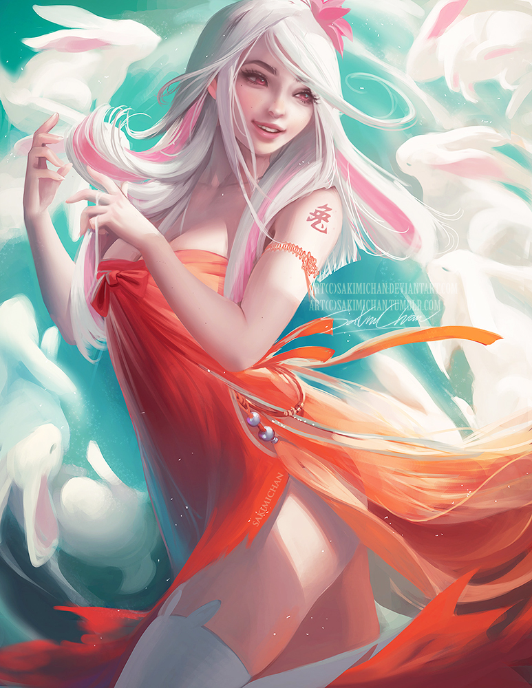 Chinese Zodiac.:Rabbit:. by sakimichan on DeviantArt женщина в фэнтези Пост...