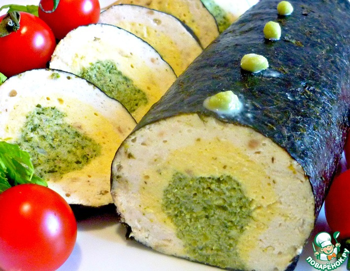 Яичный рулет с нори