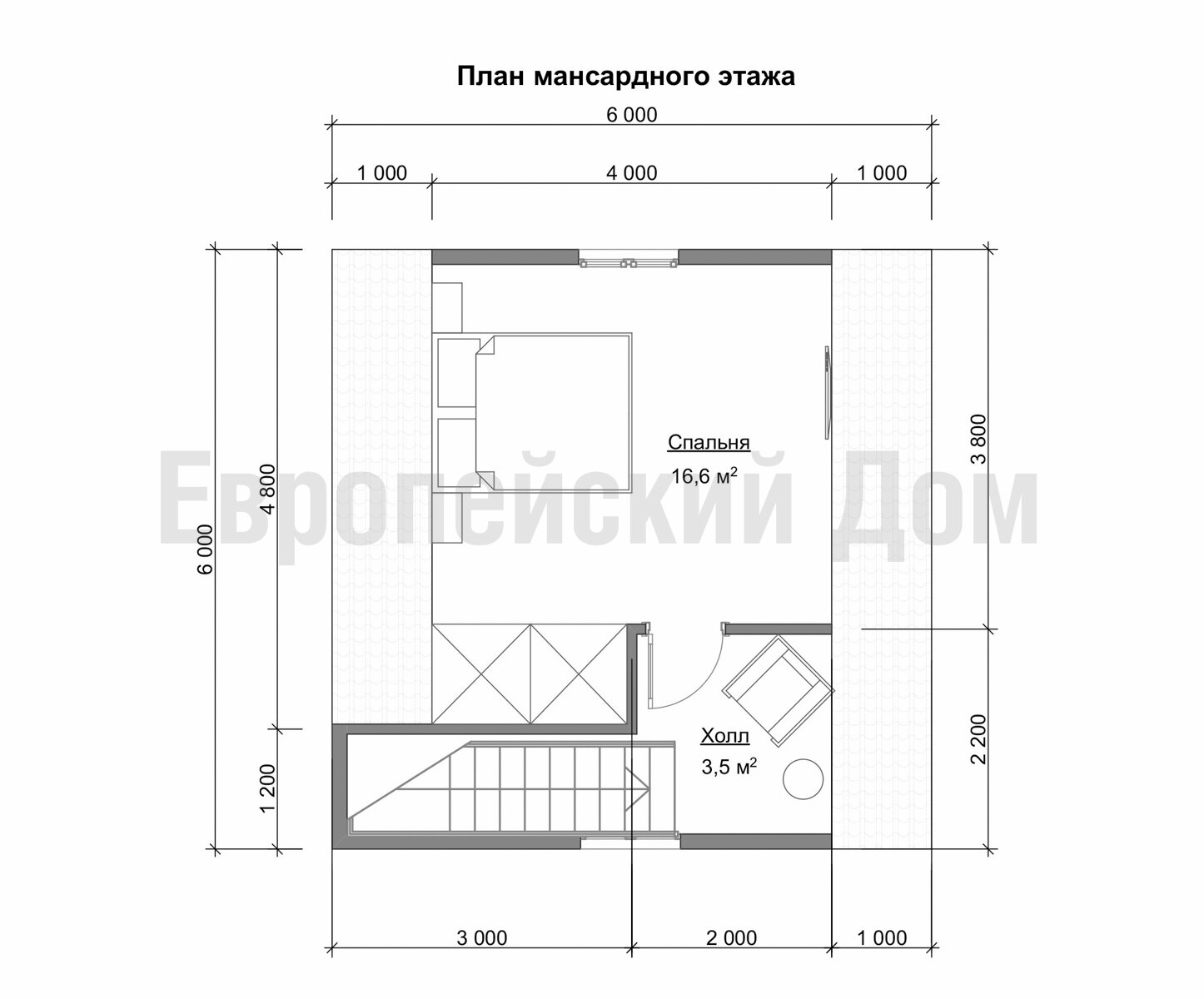 Планировка дачного дома 6х8 с печкой