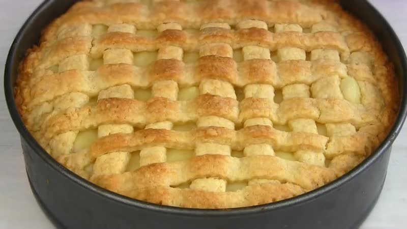Пирог с заварным кремом и бананами