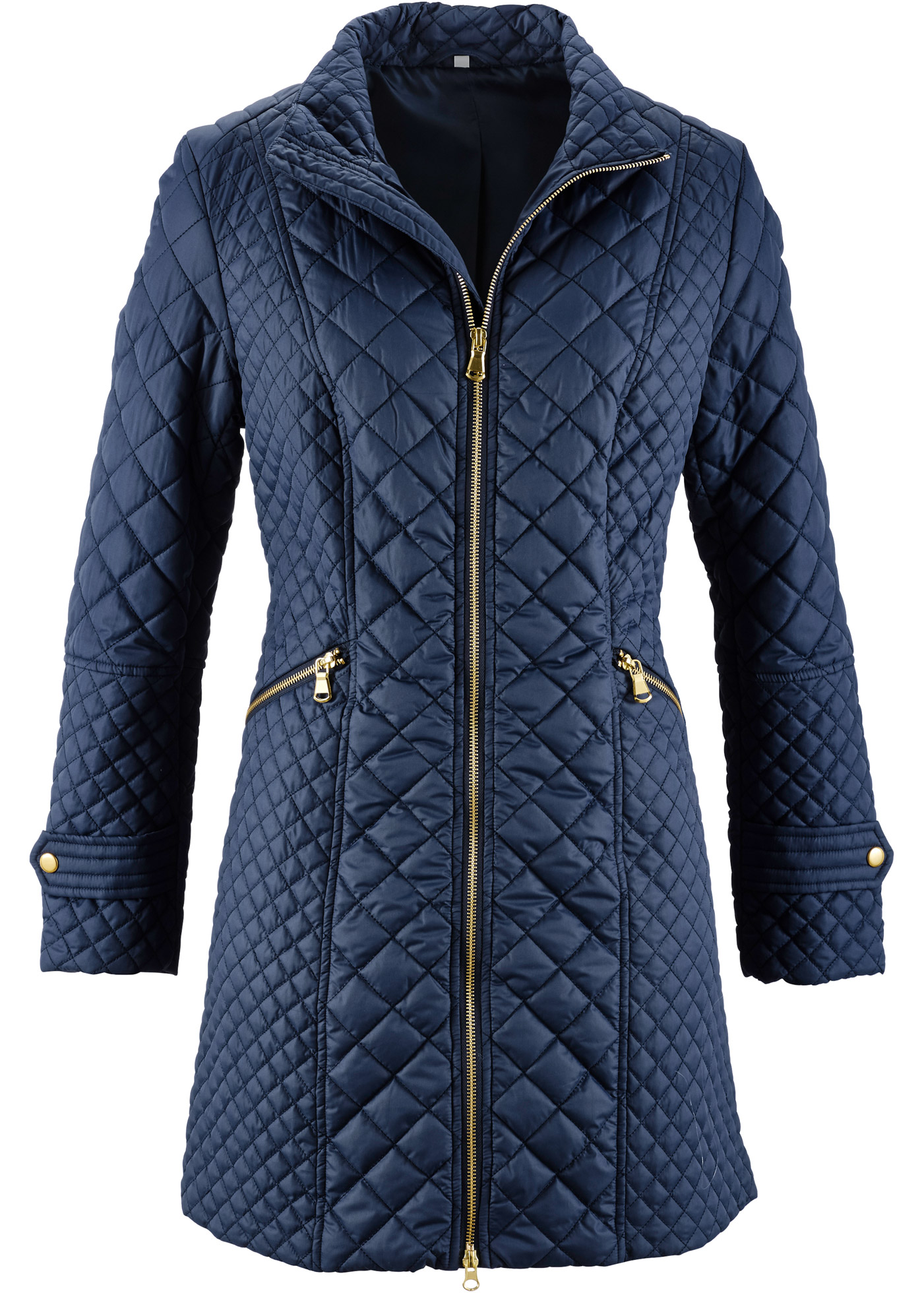 Синяя стеганая куртка. Стеганая куртка bonprix 96740195. Бонприкс стеганая куртка женская. Пальто стеганное Бонприх. Женское пальто bpc selection.