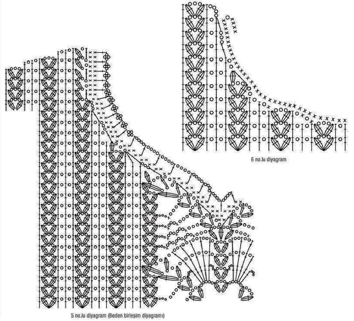 Кружевная вставка для декольте крючком схемы и описание