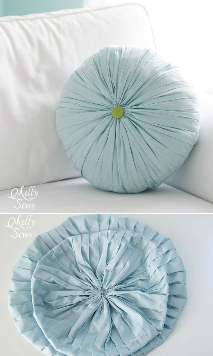 Round Pleated Pillow Tutorial Melly Sews Ev Aksesuarları Постила