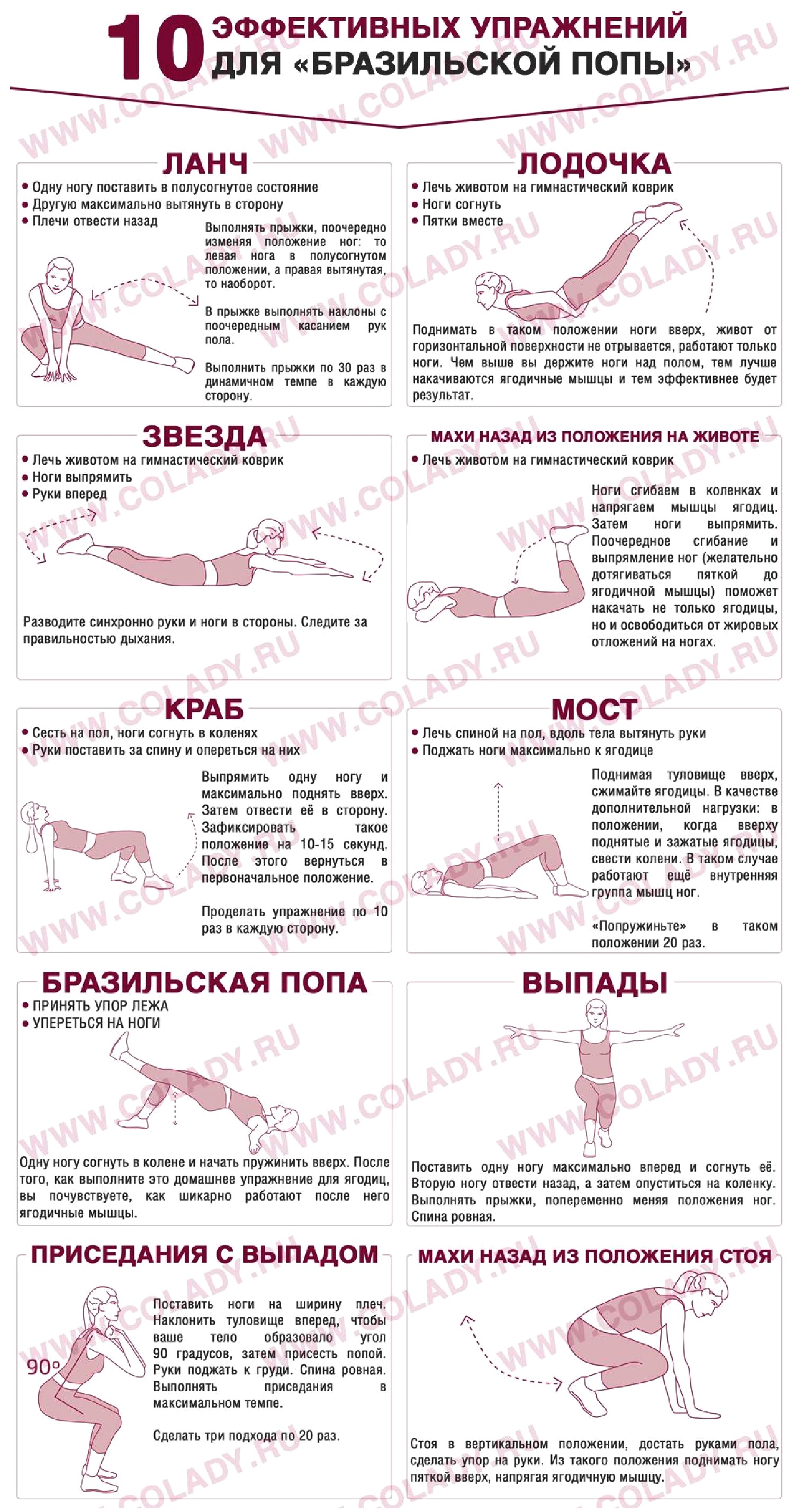 Упражнения чтобы накачать ягодицы