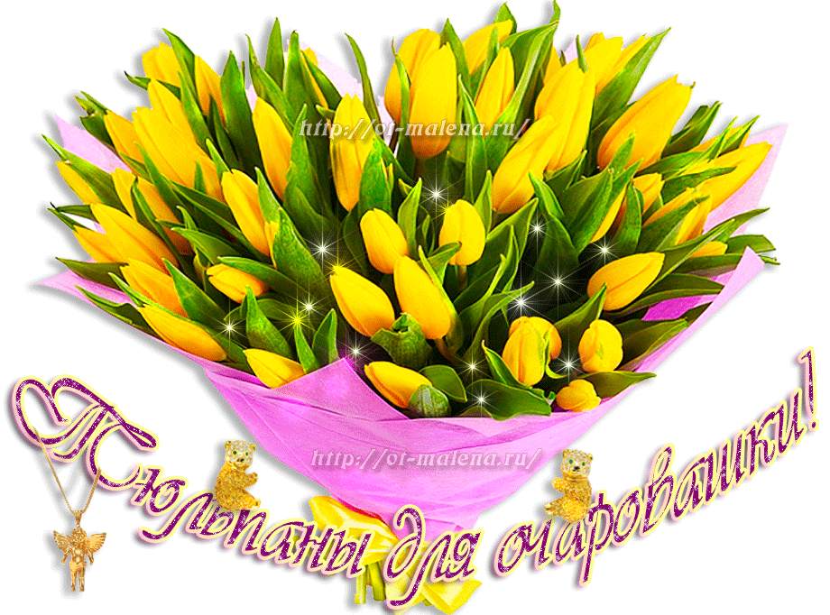 Открытка с днем рождения тюльпаны с пожеланиями