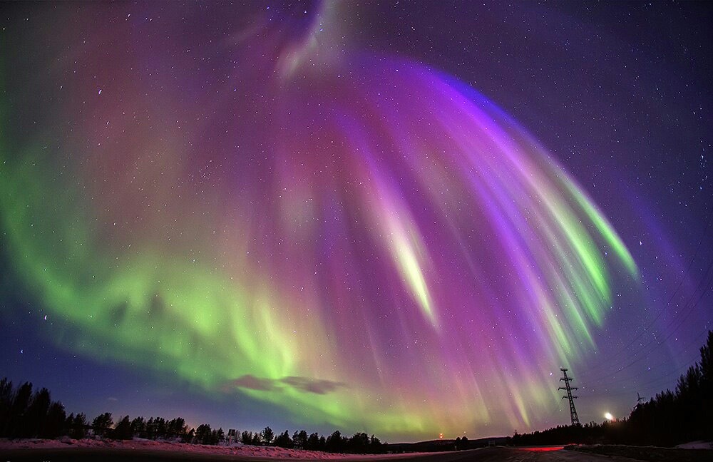 Северное сияние Мурманск любовь