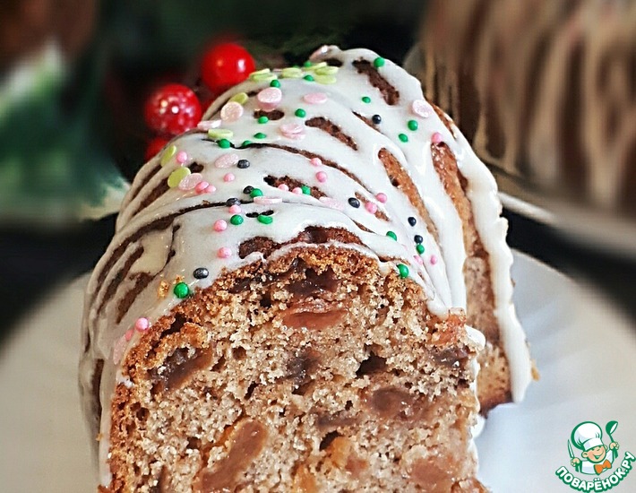 Шоколадный кекс новогодний