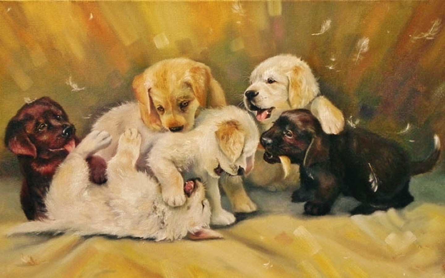 Картина купили щенка. Щенок живопись. Собаки в живописи современных художников. Щенки и собаки.