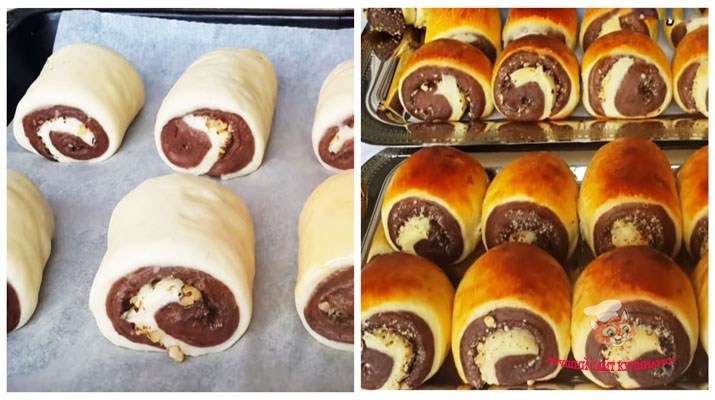 Булочки с грецкими орехами и сахаром