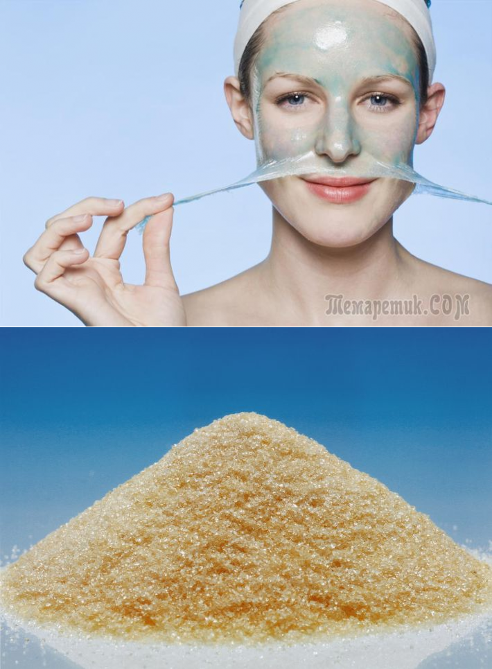 Маска для лица из желатина