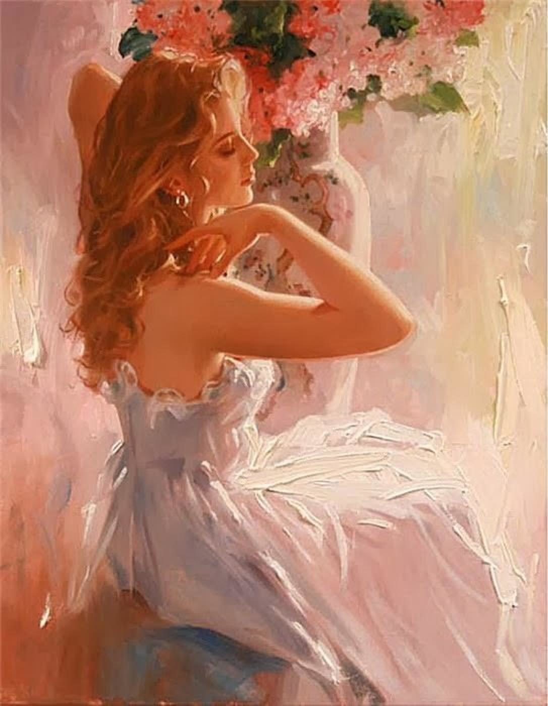 Чувственная красота. Художник Richard s. Johnson женственность.