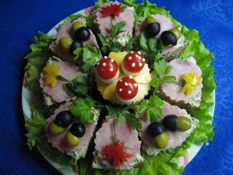 Украшение Закусок Фото