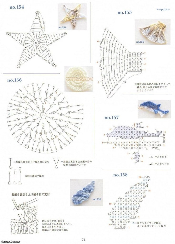Салфетка морская звезда крючком схема