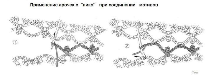 Пике крючком схема