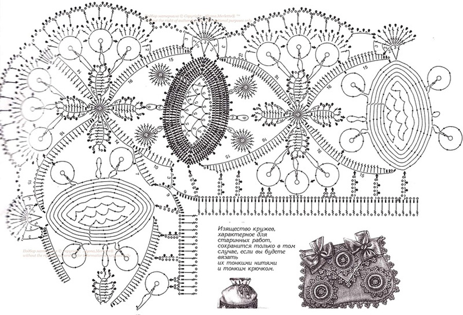 Ирландское кружево гжель схемы