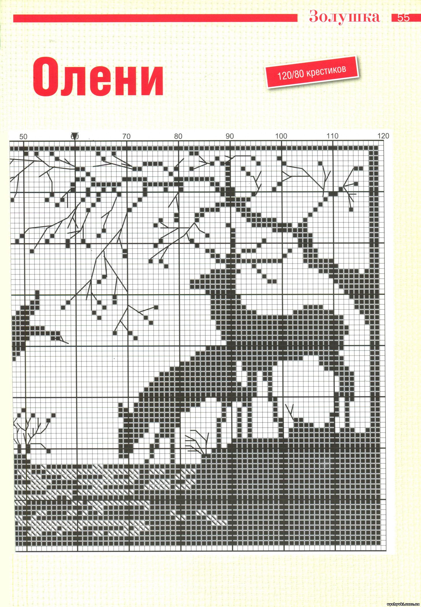 Филейное вязание крючком схемы олень