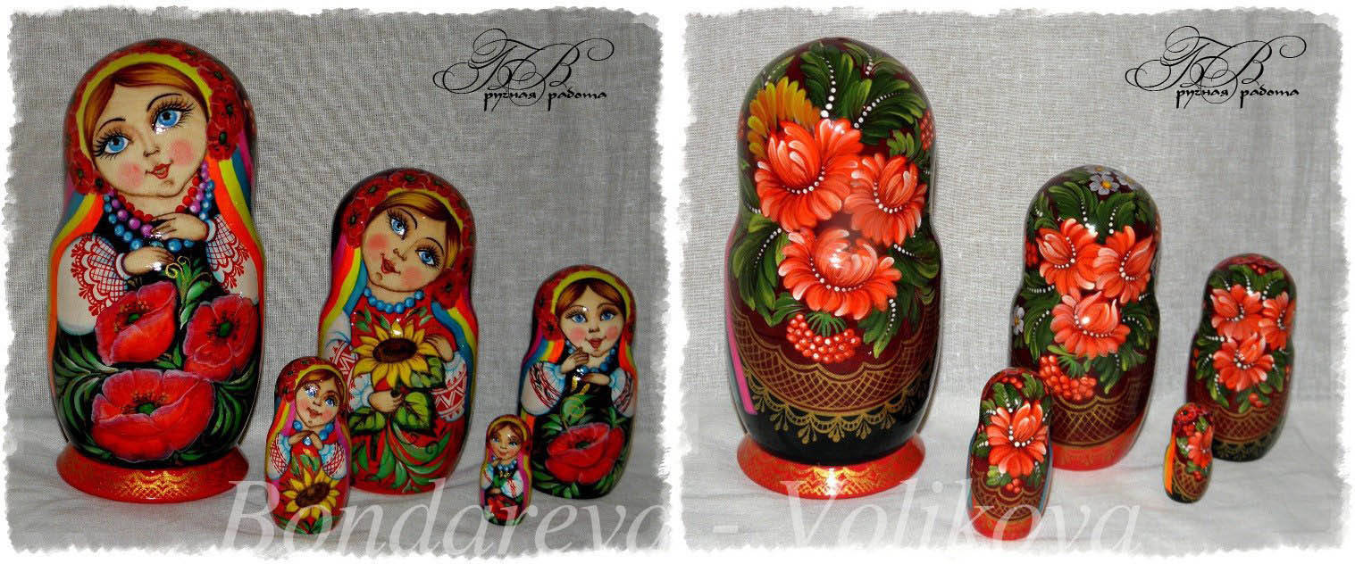 Украинские матрешки ( Ukrainian nesting dolls) - VICTORIA - VATIKAM Украинс...