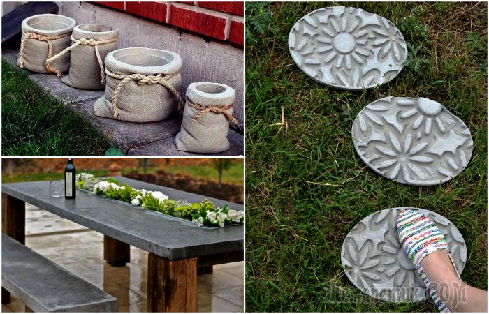 18 идей использования холодного бетона при создании декора во дворе ил .