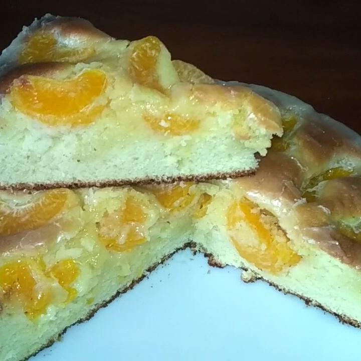 Мандариновый пирог с заварным кремом