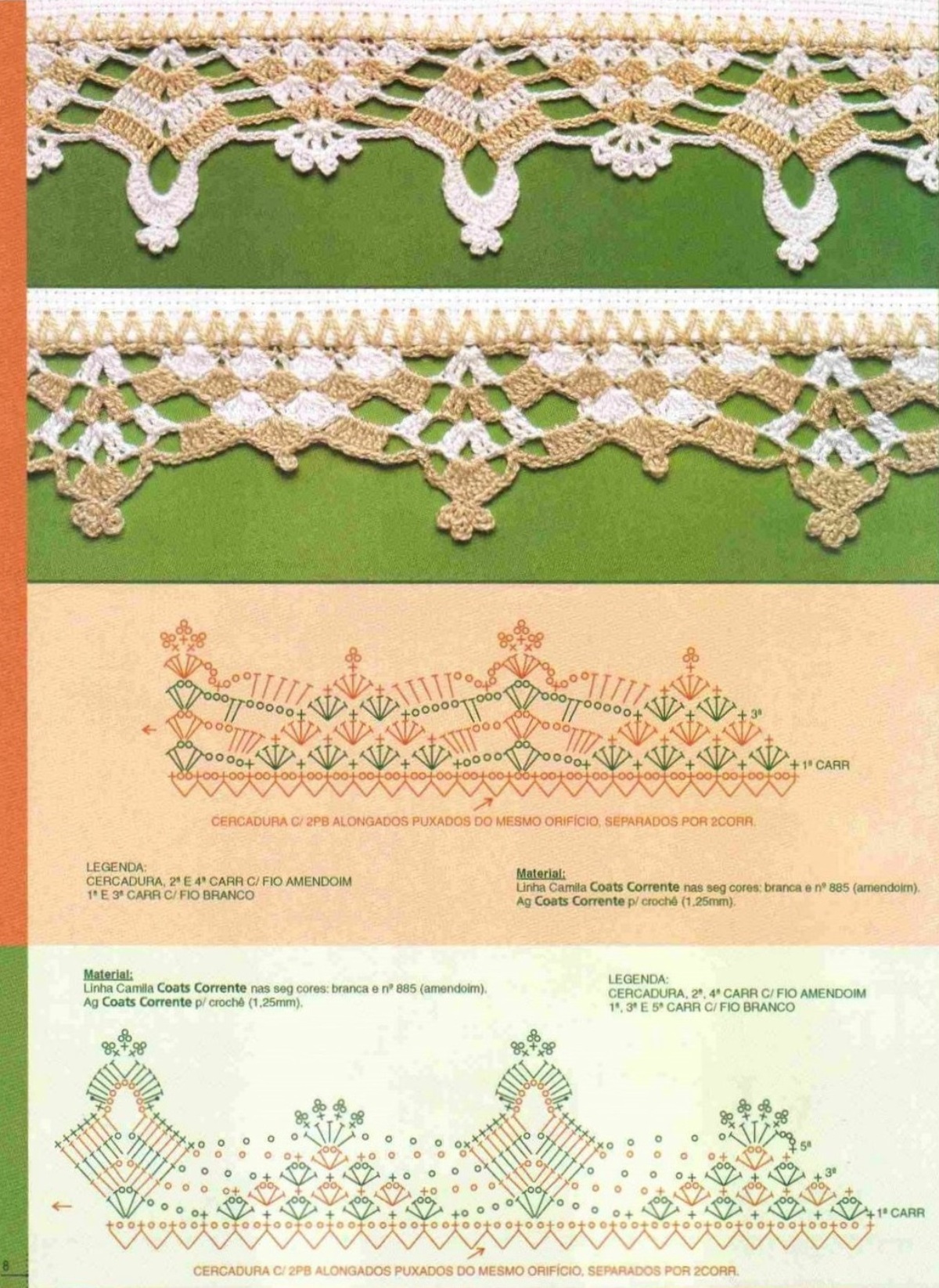 кайма 6. обвязка ткани. полотенца с вышивкой и кружевом. кайма крючком. вышивание крючком полотенца.