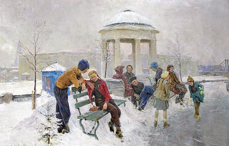 Скамейка для катания с горы