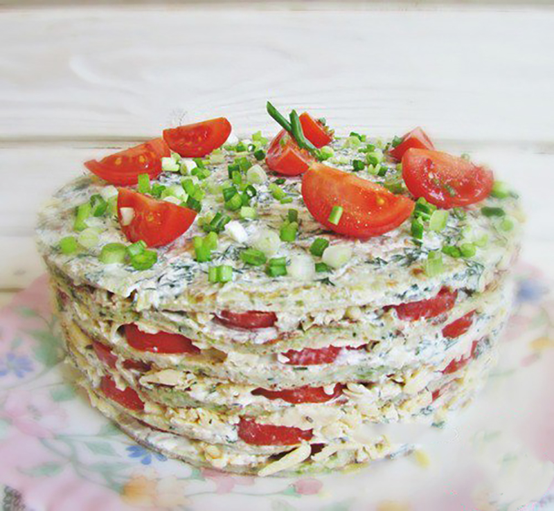 Кабачковый торт салат