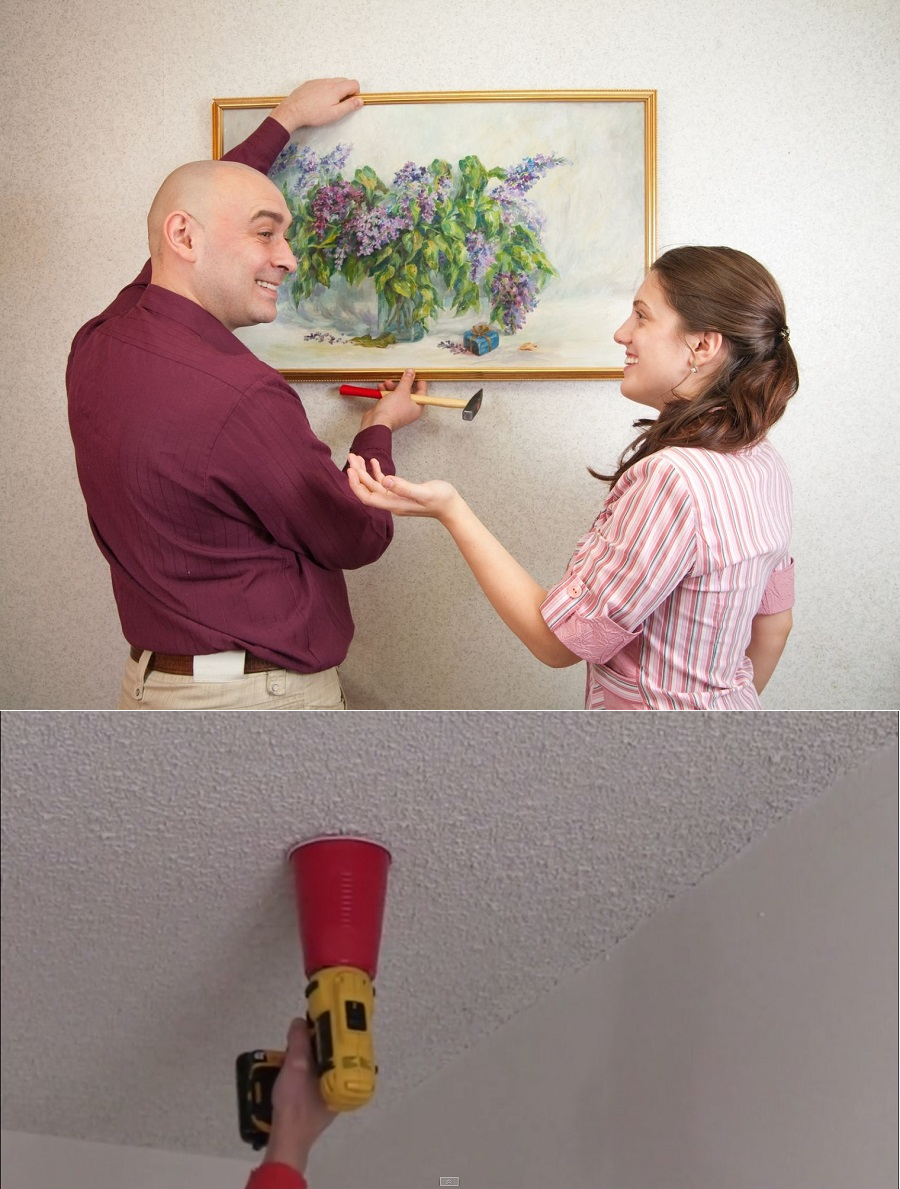 Как правильно повесить картину на стену