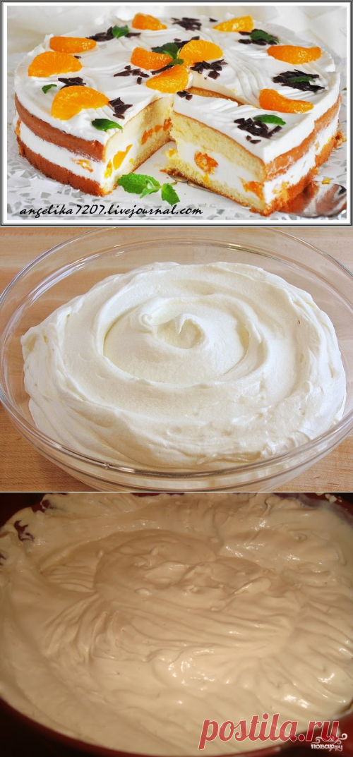 Творожные, йогуртовые кремы для тортов