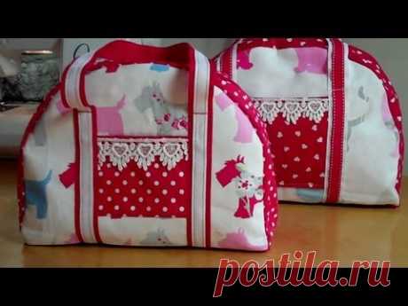 Another handbag for you to sew by Debbie Shore! Zipped and lined. - YouTube